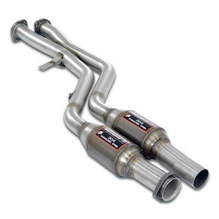 Anteriore Con Catalizzatore Metallico Destro - Sinistro + "X-Pipe" Supersprint Per Alpina Bmw Serie 5 (E34)