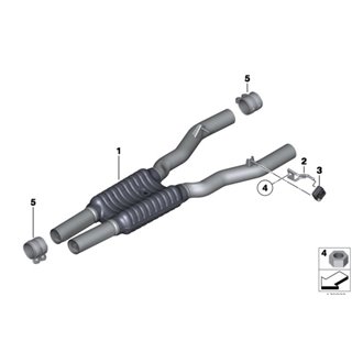 Tubo Centrale Destro - Sinistro Supersprint Per Alpina Bmw Serie 5 (F10 F11)