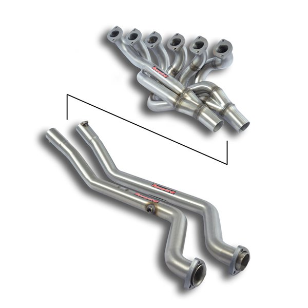 Collettore + Tubi Raccordo 100% Inox(Guida A Sinistra) Supersprint Per Bmw Classic Serie 5 E12