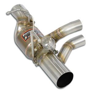 Tubo Posteriore Sinistro Con Valvola + Catalizzatore Metallico(Elimina Gpf) Supersprint Per Ferrari F8