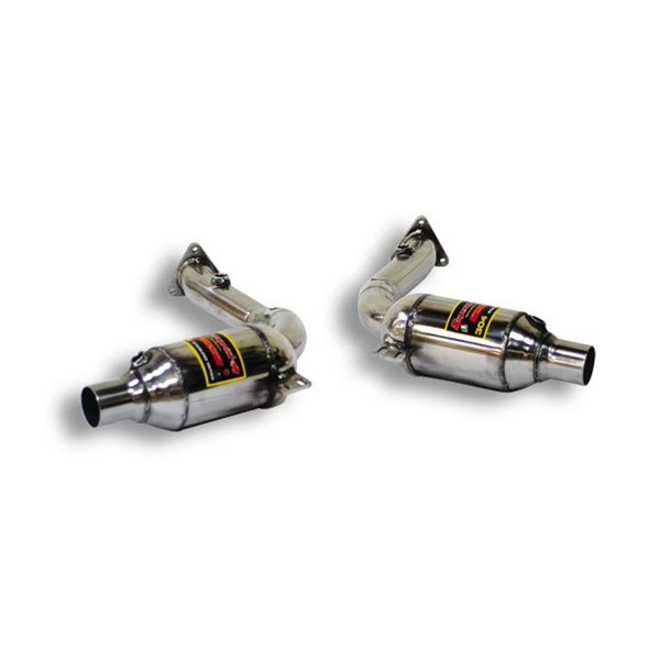 Anteriore Destro + Sinistro Con Catalizzatore Metallico Supersprint Per Porsche Boxster (Serie 986)