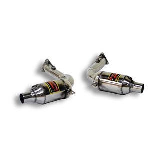 Anteriore Destro + Sinistro Con Catalizzatore Metallico Supersprint Per Porsche Boxster (Serie 986)