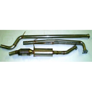 COMPLETE EXHAUST WITH CENTRAL MANIFOLD AND TERMINAL FOR PEUGEOT 106 RALLY IN STEEL