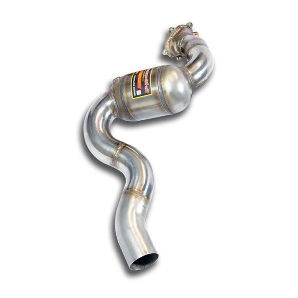 Downpipe Destro + Catalizzatore Metallico Supersprint Per Audi A8 Quattro D4 Typ 4H 2010 - 2013