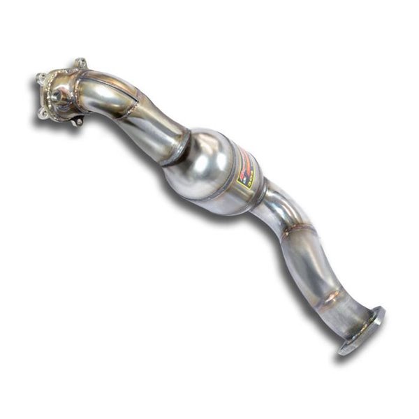 Downpipe Sinistro + Catalizzatore Metallico Supersprint Per Audi A8 Quattro D4 Typ 4H Facelift 2014 - 2017