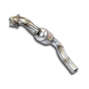 Downpipe Sinistro + Catalizzatore Metallico Supersprint Per Audi S Rs S8 Quattro D4 Typ 4H Facelift 2015 - 2017