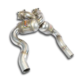 Downpipe Sinistro + Catalizzatore Metallico Supersprint Per Audi S Rs S8 Quattro D4 Typ 4H Facelift 2015 - 2017