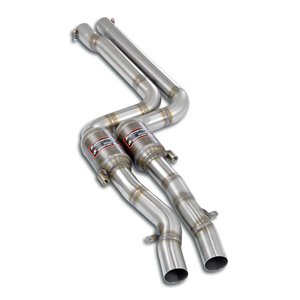 Anteriore + Catalizzatore Metallico Destro - Sinistro 100 Cpsi Supersprint Per Bmw E46