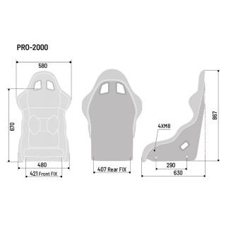 Sparco Pro 2000 Qrt Sports Racing Seat Fiberglass Fabric 008016Rnr