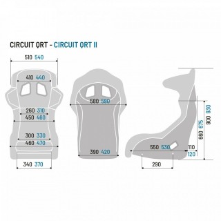 Selle De Course Sportive Sparco Circuit 2 Qrt Tissu En Fibre De Verre 008011Rnr