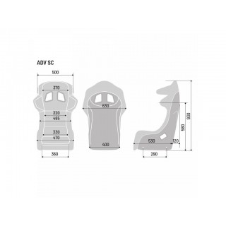 Sparco Adv-Sc Sports Racing Siège Tissu Carbone 008020Znr