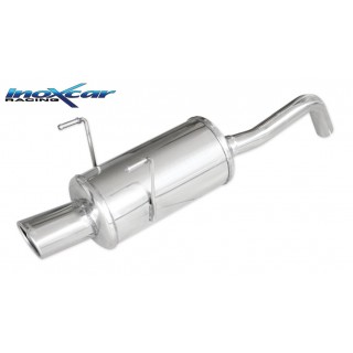 Oval Rear Exhaust Terminal 90X70 Mm Inoxcar Fiat 500 1.3 Mjet 75Cv 2007