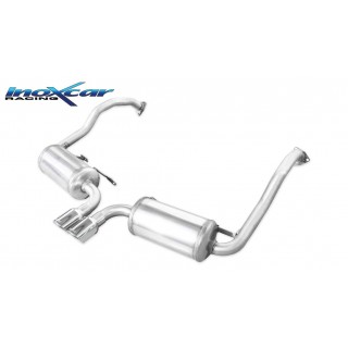 Zentraler hinterer Auspuff 2 x Durchmesser 80 X-Race Inoxcar Porsche Cayman 3.4 S 295Cv 2005-2009