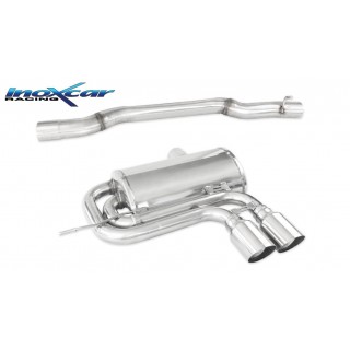 Zentraler hinterer Auspuff 2 x Durchmesser 90 Racing Inoxcar Mini Cooper S Cabrio 2.0 192Cv