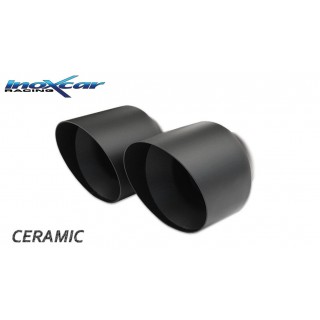 Silenced Rear Exhaust Diam. 100 Black Ceramic Inoxcar Porsche Macan 2.0 Tfsi 245Cv 2019-2020