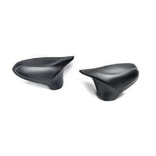 Glossy carbon Mirror caps Akrapovic BMW 5 M5 COMPETITION 460KW 01-21