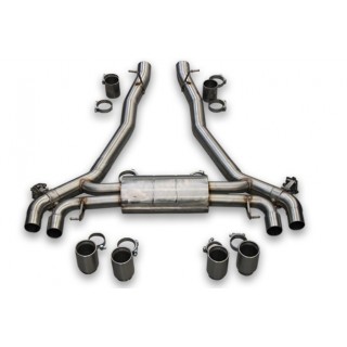 Terminal exhaust with electric valve stainless steel style pipes BMW M5 and M5 CS F90 from 2017