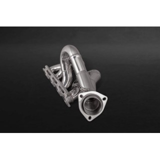 Capristo Ferrari F430 stainless steel exhaust manifolds with thermal blankets