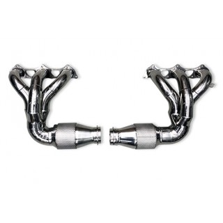 Exhaust manifold kit with KAT 300 cells Stage1 map stainless steel Porsche 911 GT3 style pipes from 2013 to 2019