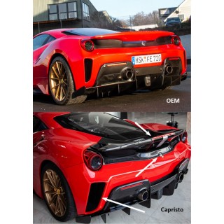 Aileron arrière carbone Capristo Ferrari 488 Pista coupé