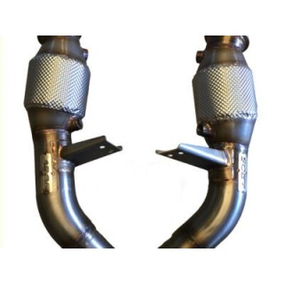 Coppia Downpipe con catalizzatori acciaio inox Aros Alfa Romeo Giulia Quadrifoglio 2.9I V6 BI-TURBO (520 HP) 2020 Type 952