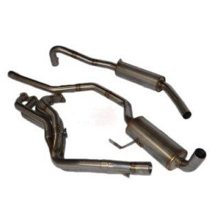 Complete Aros stainless steel exhaust line Alfa Romeo Giulia 1600 GT JUNIOR Hydraulic clutch from 1972 to 1975