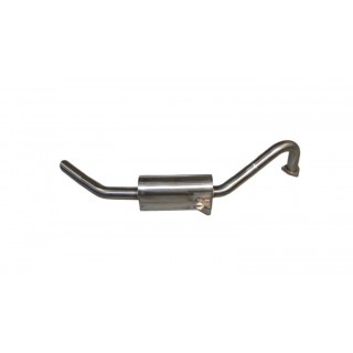 Exhaust muffler with Aros stainless steel silencer Alfa Romeo Giulia Super 1300 Type 115 from 1965 to 1974