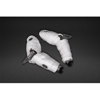 Catalyzed downpipes Capristo Ferrari SF90 thermal blankets