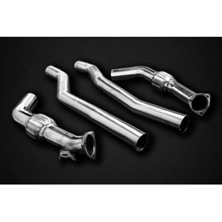 Complete exhaust with stainless steel oval terminal valve Capristo Audi rs6 / Rs7 C8