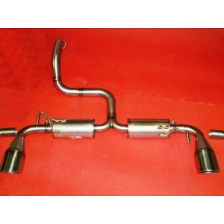 End pipe without silencer and four stainless steel terminals Aros Fiat 500 Abarth 1.4 Turbo (135 HP) from 2008 to 2015 Type 312