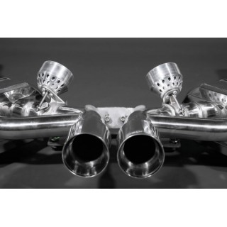 Terminal exhaust with CES3 valve catalyst 250 cells Capristo Porsche 987 Boxster Cayman MK2 2009-2012