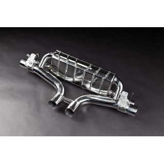 Echappement avec valve + tubes centraux et bornes carbone Capristo Porsche 536 Cayenne Turbo/Turbo E-Hybrid/GTS