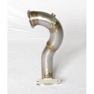 Downpipe senza catalizzatore modello corto(flangia v-band) acciaio inox Aros Fiat 500 Abarth 595 50°/70° Anniversario 180 Hp