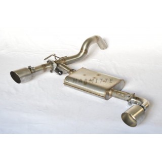 Silenced muffler with valve and two stainless steel mufflers Aros Fiat 500 Abarth 595 Monster Energy Yamaha 1.4 Turbo (140 Hp)