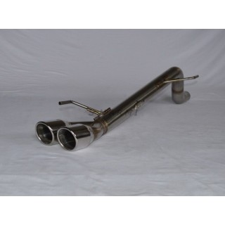 Exhaust without silencer with double 76mm stainless steel terminal Aros Fiat Grande Punto 1.2i (65 Hp)