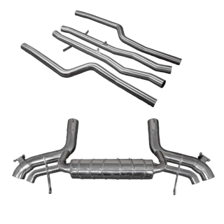 Terminal d'échappement avec valve + tuyaux centraux Capristo BMW 850i G15