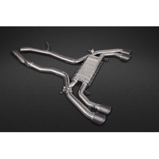 Exhaust + central pipes and Capristo carbon terminals BMW X3M Competition G01/F97