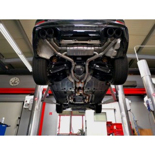 Exhaust + central pipes and Capristo carbon terminals BMW X3M Competition G01/F97