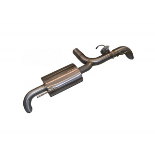 Exhaust muffler with silencer and electronic valve Aros stainless steel Mercedes Class A 160 1.3T (109 Hp)