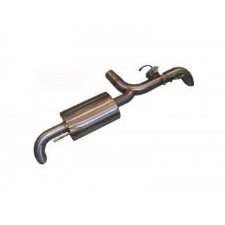 Exhaust muffler with silencer and electronic valve Aros stainless steel Mercedes Class A 200 1.3T (163 Hp)