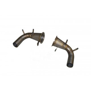 Pair of decatalyzed downpipe eliminates opf stainless steel Aros Porsche 911 Carrera from 2019 to 2023 Type 992