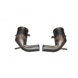 Coppia downpipe catalizzata elimina opf acciaio inox Aros Porsche 911 Carrera Type 992