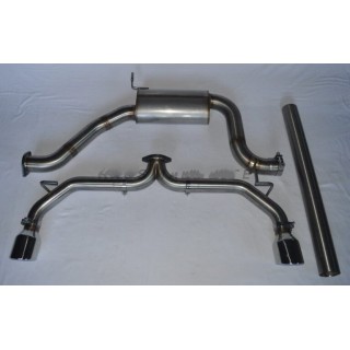 Central with 1 silencer with valve + end without silencer D76 stainless steel Aros Seat Leon 5F Cupra 2.0 TSI