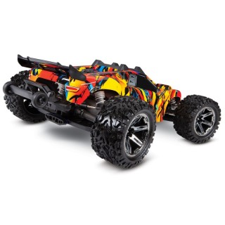 Automodello Traxxas RUSTLER VXL 4WD BRUSHLESS TSM - SOLAR FLARE TXX67076-4-SLRF