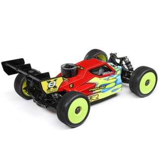 Automodello TLR 8ight-X/E 2.0 Combo Nitro/Electric Buggy 1:8 4WD Race Kit Rosso/Giallo TLR04012